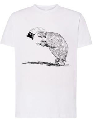 T-Shirt męski nadruk żółw kapelusz r.3XL