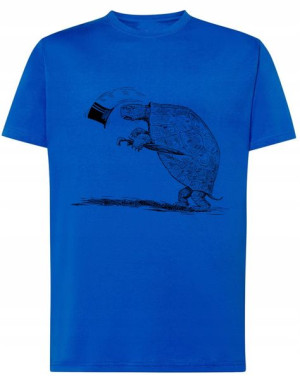 T-Shirt męski nadruk żółw kapelusz r.L