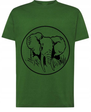 T-Shirt męski nadruk Zwierzęta Słoń r. 5XL
