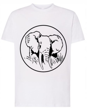 T-Shirt męski nadruk Zwierzęta Słoń r. L