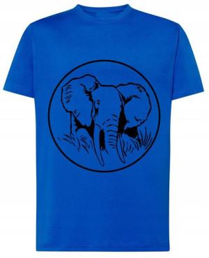 T-Shirt męski nadruk Zwierzęta Słoń r. XL