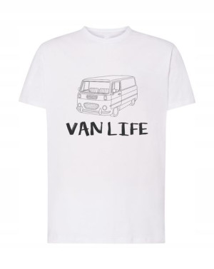 T-Shirt męski nadruk Życie w Kamperze Van Rozm.M