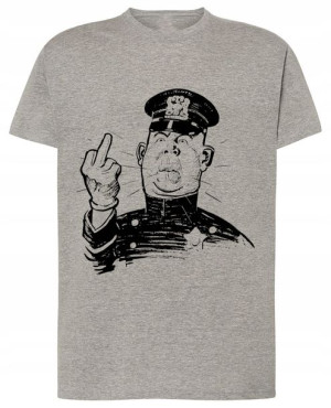 T-Shirt męski nadruk zły policjant r.XXL