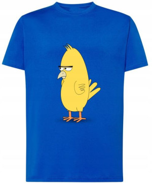 T-Shirt męski nadruk zły ptak gumpy Rozm.5XL