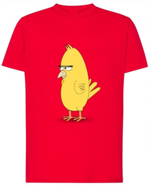 T-Shirt męski nadruk zły ptak gumpy Rozm.S