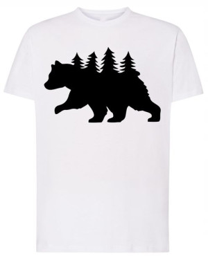 T-shirt Męski Niedźwiedź Podróżnik Rozm.3xl