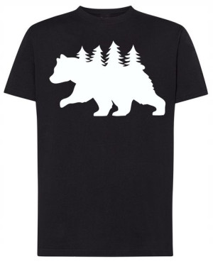 T-shirt Męski Niedźwiedź Podróżnik Rozm.m
