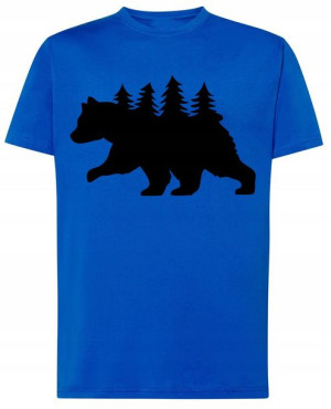 T-shirt Męski Niedźwiedź Podróżnik Rozm.xl