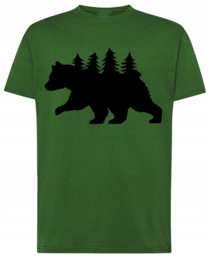 T-shirt Męski Niedźwiedź Podróżnik Rozm.xl