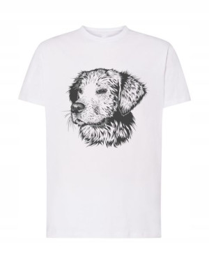 T-shirt Męski Pies Golden Retriever Nadruk R. Xs
