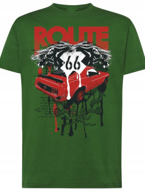 T-Shirt męski nadruk Route 66 Rozm.4XL