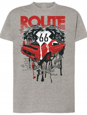 T-Shirt męski nadruk Route 66 Rozm.5XL