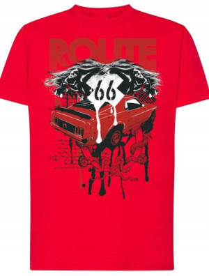 T-Shirt męski nadruk Route 66 Rozm.5XL