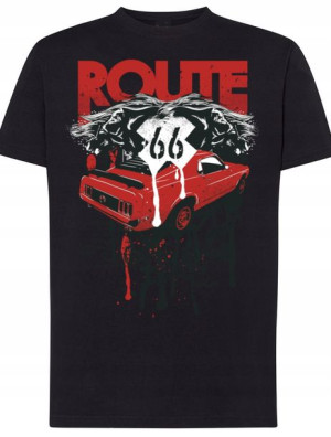 T-Shirt męski nadruk Route 66 Rozm.XS