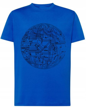 T-Shirt męski nadruk ścieżka pcb Rozm.M