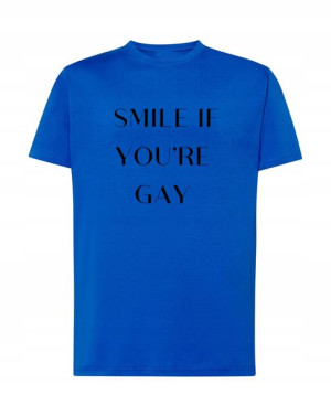 T-Shirt męski nadruk smile if you’re gay Rozm.5XL