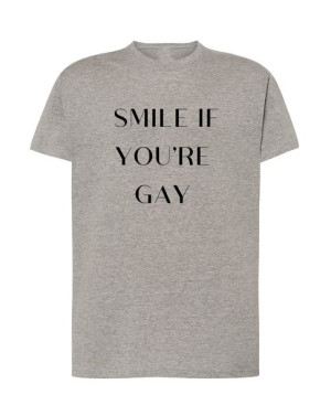 T-Shirt męski nadruk smile if you’re gay Rozm.5XL