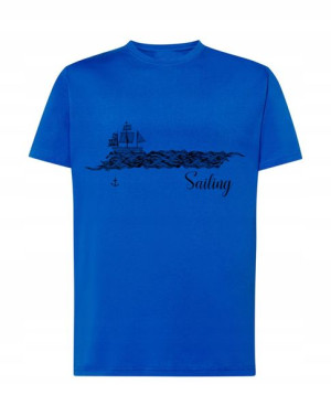 T-Shirt męski nadruk Statek Żelarz Rozm.S