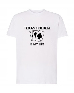T-Shirt męski nadruk Texas holdem Rozm.S