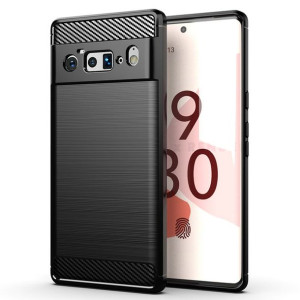 Carbon Case elastyczne etui pokrowiec Google Pixel 6 Pro czarny