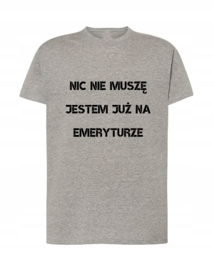 T-Shirt męski śmieszny nadruk emeryt r.3XL