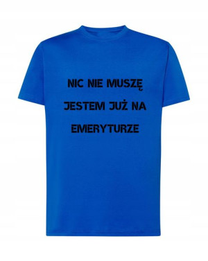 T-Shirt męski śmieszny nadruk emeryt r.L