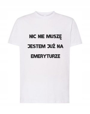 T-Shirt męski śmieszny nadruk emeryt r.L