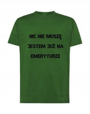 T-Shirt męski śmieszny nadruk emeryt r.M