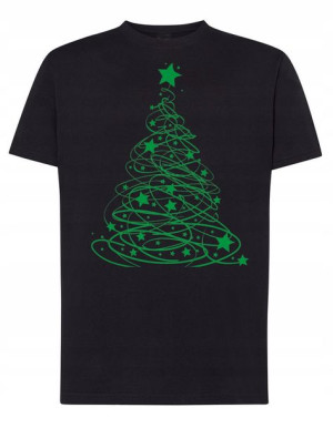 T-Shirt męski ŚWIĄTECZNY nadruk Choinka R.4XL
