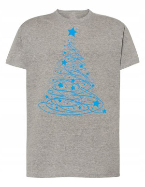 T-Shirt męski ŚWIĄTECZNY nadruk Choinka R.M