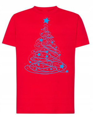 T-Shirt męski ŚWIĄTECZNY nadruk Choinka R.S