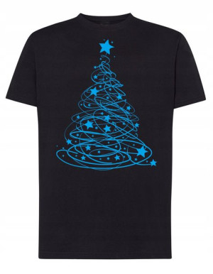 T-Shirt męski ŚWIĄTECZNY nadruk Choinka R.XS