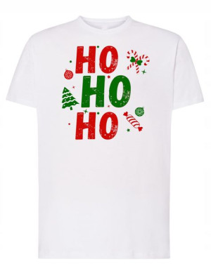 T-Shirt męski ŚWIĄTECZNY nadruk Ho Ho Ho r.L