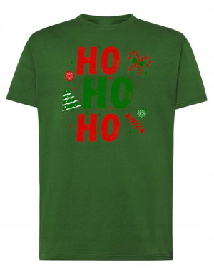 T-Shirt męski ŚWIĄTECZNY nadruk Ho Ho Ho r.XS