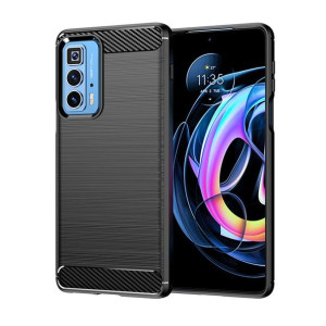 Carbon Case elastyczne etui pokrowiec Motorola Moto Edge 20 Pro czarny