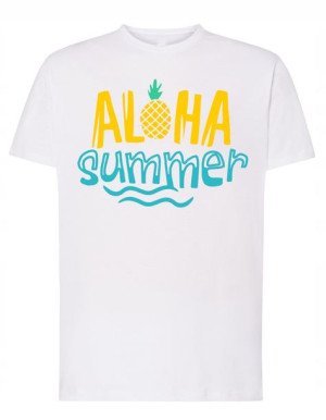 T-Shirt męski wakacyjny nadruk Aloha Summer r.XXL