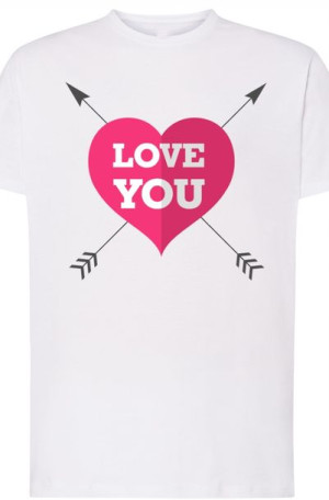 T-Shirt Męski Walentynki Modny Love r.3XL