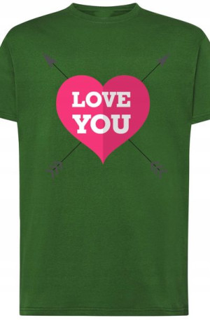 T-Shirt Męski Walentynki Modny Love r.4XL