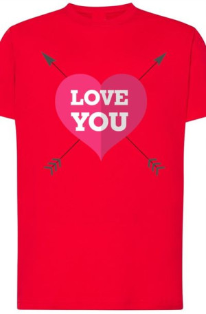 T-Shirt Męski Walentynki Modny Love r.M