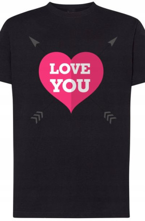 T-Shirt Męski Walentynki Modny Love r.S