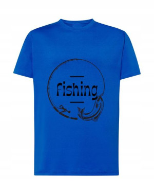 T-SHIRT MĘSKI WĘDKARSKI NADRUK Fishing rozm L