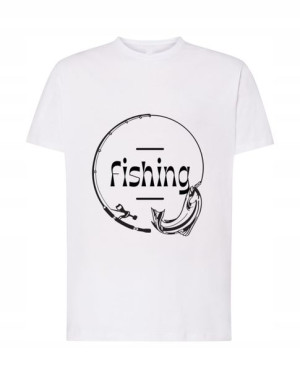 T-SHIRT MĘSKI WĘDKARSKI NADRUK Fishing rozm M