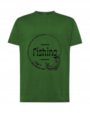 T-SHIRT MĘSKI WĘDKARSKI NADRUK Fishing rozm XS