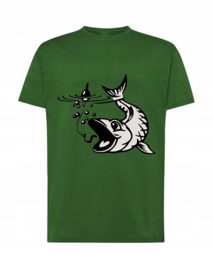 T-shirt Męski Wędkarski Nadruk Ryba R. S