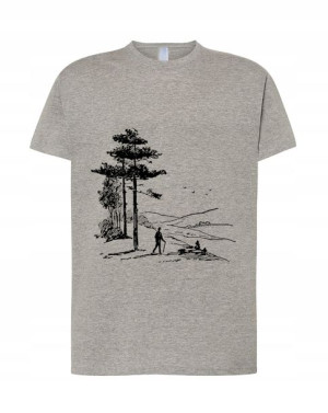 T-shirt Męski Wędrówki Górskie Logo Turysta R. 4xl