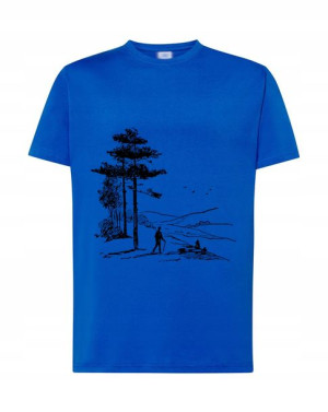 T-shirt Męski Wędrówki Górskie Logo Turysta R. 4xl
