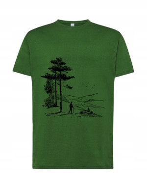 T-shirt Męski Wędrówki Górskie Logo Turysta R. S