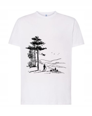 T-shirt Męski Wędrówki Górskie Logo Turysta R. S
