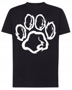 T-shirt Męski Łapa Pies Modne Logo Rozm.5XL