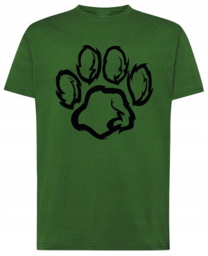 T-shirt Męski Łapa Pies Modne Logo Rozm.5XL